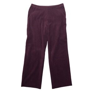 LL Bean Perfect Knit Cord Pants Womens Small Petite Purple Straight Leg
